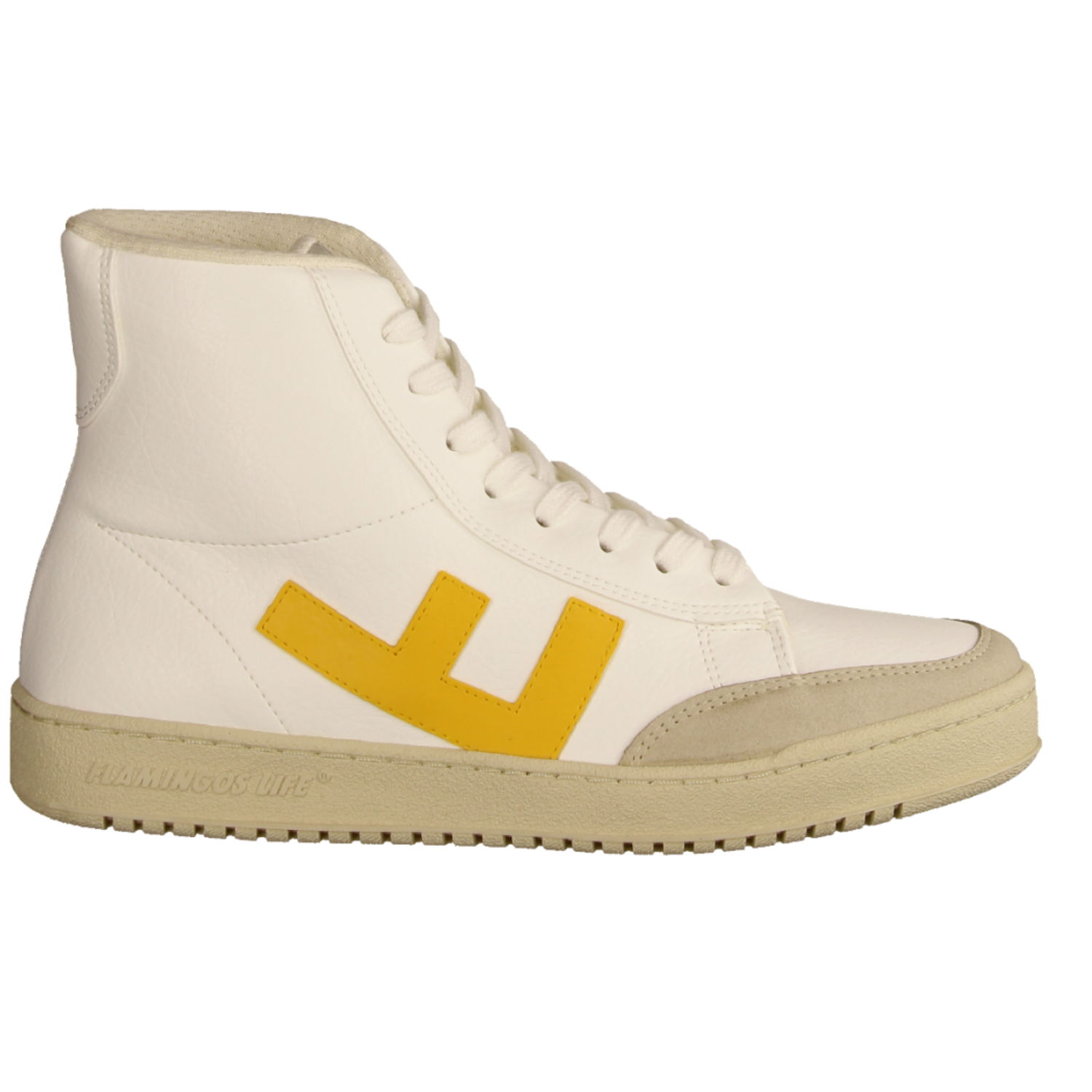 White Yellow Old Damen in Yellow (weiß) 80s White Boots Flamingo\'s Life