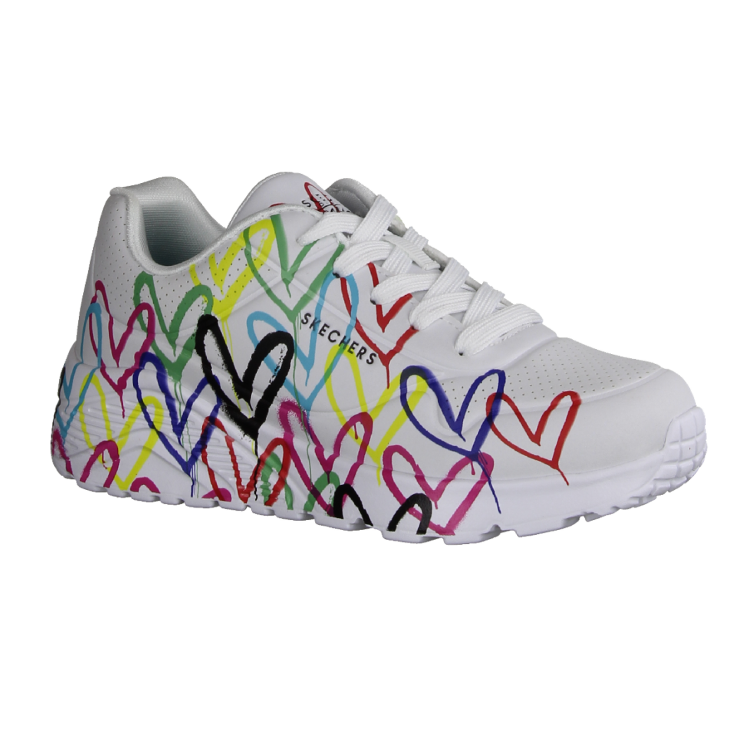 Skechers Uno Lite Spread the Love 314064LWML Sneaker, Synthetik, White, Girls